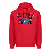 Red autism mom Premium Hoodie - CowhideDigitalArt