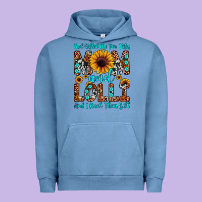 God Gifted Me Two Titles Mom And Lolli  And I Rock Urban Hoodie Designed By Jahusdesignshop