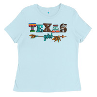 Baby Blue texas girl serape turquoise leopard cowhide arrow Ladies Tee - Artiststas