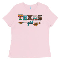 Bubblegum Pink texas girl serape turquoise leopard cowhide arrow Ladies Tee - Artiststas