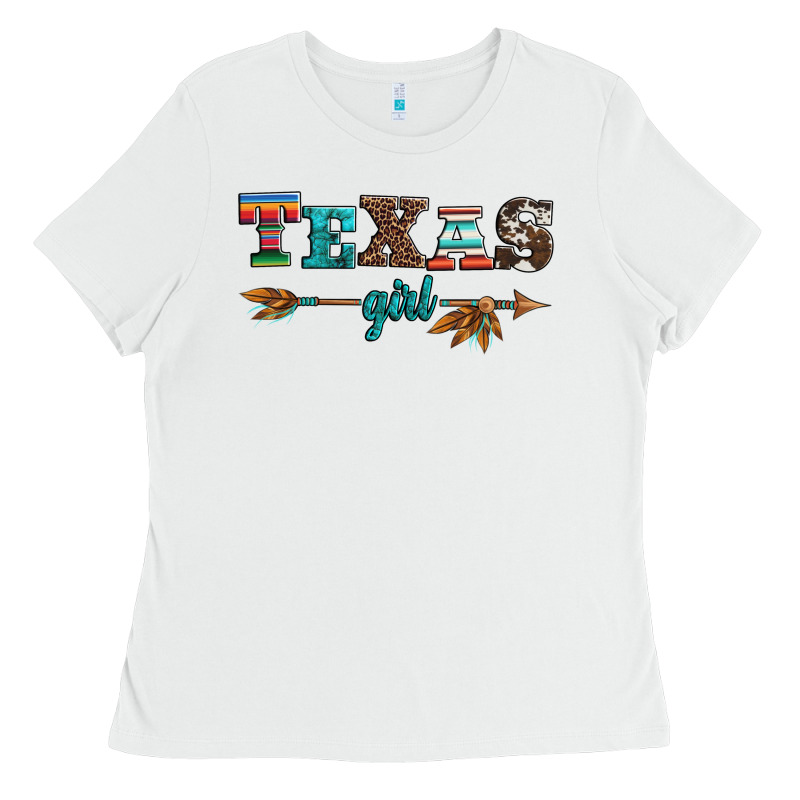 Texas Girl Serape Turquoise Leopard Cowhide Arrow Ladies Tee by Artiststas | Teevron