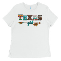 White texas girl serape turquoise leopard cowhide arrow Ladies Tee - Artiststas