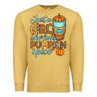 Antique Gold Just a girl who loves pumpkin spice Premium Sweatshirt - RanaPortraitStore