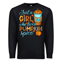 Black Just a girl who loves pumpkin spice Premium Sweatshirt - RanaPortraitStore
