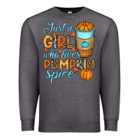 Charcoal Heather Just a girl who loves pumpkin spice Premium Sweatshirt - RanaPortraitStore