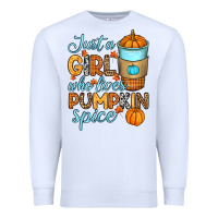 White Just a girl who loves pumpkin spice Premium Sweatshirt - RanaPortraitStore