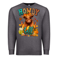 Charcoal Heather Hay there Fall pumpkin heifer Premium Sweatshirt - RanaPortraitStore