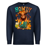 Navy Hay there Fall pumpkin heifer Premium Sweatshirt - RanaPortraitStore