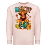 Pale Pink Hay there Fall pumpkin heifer Premium Sweatshirt - RanaPortraitStore