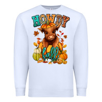 White Hay there Fall pumpkin heifer Premium Sweatshirt - RanaPortraitStore