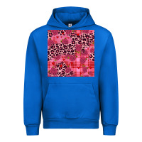 Cobalt valentines day roses leopard seamless pattern Urban Hoodie - JahusDesignShop