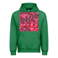 Emerald valentines day roses leopard seamless pattern Urban Hoodie - JahusDesignShop
