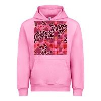 Fuchsia Pink valentines day roses leopard seamless pattern Urban Hoodie - JahusDesignShop