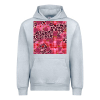 Valentines Day Roses Leopard Seamless Pattern Urban Hoodie | Teevron
