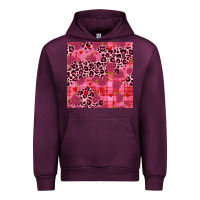 Mauve Wine valentines day roses leopard seamless pattern Urban Hoodie - JahusDesignShop