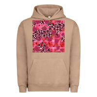 Pigment Burro valentines day roses leopard seamless pattern Urban Hoodie - JahusDesignShop