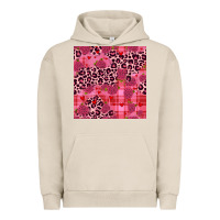 Pigment French Oak valentines day roses leopard seamless pattern Urban Hoodie - JahusDesignShop