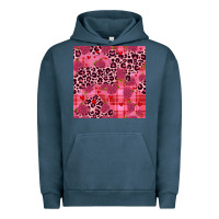 Pigment Midnight Navy valentines day roses leopard seamless pattern Urban Hoodie - JahusDesignShop