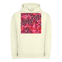 Pigment Pistachio valentines day roses leopard seamless pattern Urban Hoodie - JahusDesignShop