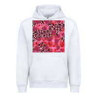 White valentines day roses leopard seamless pattern Urban Hoodie - JahusDesignShop