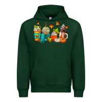 Forest Green fall coffee cups Urban Hoodie - AdoDesignShop