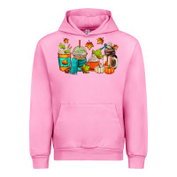 Fuchsia Pink fall coffee cups Urban Hoodie - AdoDesignShop