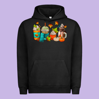 Fall Coffee Cups Urban Hoodie Designed By Adodesignshop