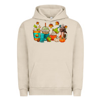 Pigment French Oak fall coffee cups Urban Hoodie - AdoDesignShop