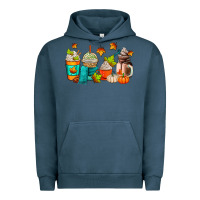 Pigment Midnight Navy fall coffee cups Urban Hoodie - AdoDesignShop