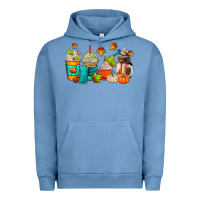 Pigment Pebble Blue fall coffee cups Urban Hoodie - AdoDesignShop