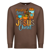 Chestnut Pumpkin spice and Jesus Christ Premium Sweatshirt - RanaPortraitStore