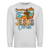 Dove Grey Pumpkin spice and Jesus Christ Premium Sweatshirt - RanaPortraitStore