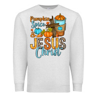 Oatmeal Heather Pumpkin spice and Jesus Christ Premium Sweatshirt - RanaPortraitStore
