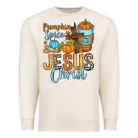 Sandshell Pumpkin spice and Jesus Christ Premium Sweatshirt - RanaPortraitStore