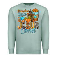 Seafoam Pumpkin spice and Jesus Christ Premium Sweatshirt - RanaPortraitStore