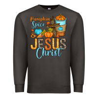 Smoke Pumpkin spice and Jesus Christ Premium Sweatshirt - RanaPortraitStore