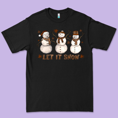 Let It Snow Snowmen Premium Tee Designed By Lillyallendesigns