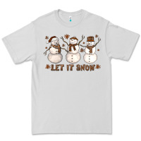 Dove Grey Let It Snow Snowmen Premium Tee - LillyAllenDesigns