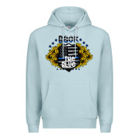 Blue Mist back the blue Premium Hoodie - CowhideDigitalArt