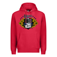 Cardinal back the blue Premium Hoodie - CowhideDigitalArt