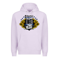 Lilac back the blue Premium Hoodie - CowhideDigitalArt
