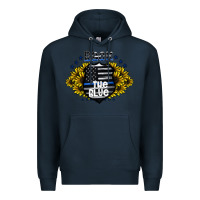 Navy back the blue Premium Hoodie - CowhideDigitalArt