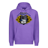 Purple back the blue Premium Hoodie - CowhideDigitalArt