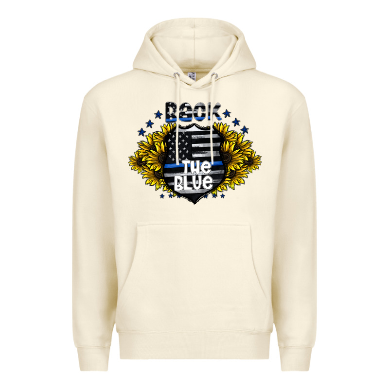 Back The Blue Premium Hoodie by CowhideDigitalArt | Teevron