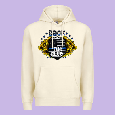 Back The Blue Premium Hoodie Designed By Cowhidedigitalart