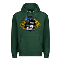Sports Green back the blue Premium Hoodie - CowhideDigitalArt