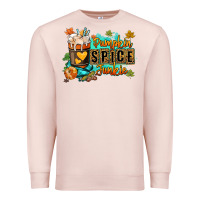 Pale Pink Pumpkin spice junkie Premium Sweatshirt - RanaPortraitStore
