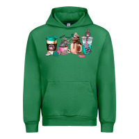 Emerald cat  coffee cup Urban Hoodie - AdoDesignShop