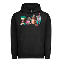 Pigment Black cat  coffee cup Urban Hoodie - AdoDesignShop
