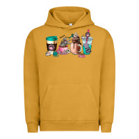 Pigment Peanut Butter cat  coffee cup Urban Hoodie - AdoDesignShop